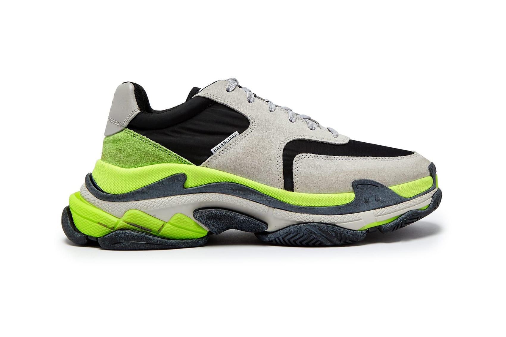 BALENCiAGA Mens Capsule Triple S Runner leather and